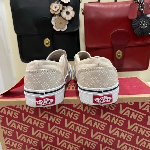 Vans  Slip-On Sneakers - Beige Checkerboard - Picture 4 of 9